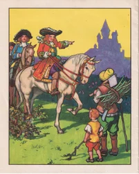 Een knappe jonge prins kwam (litho)