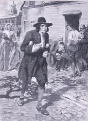 Binnenkomst in de stad van de liefde van Brotherley, illustratie uit Cassell