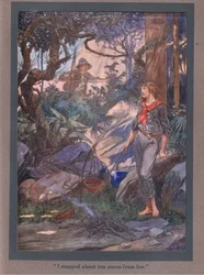 Ik stopte tien passen bij haar vandaan (kleurenlitho)