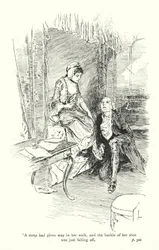 Illustratie voor Een sentimentele reis door Laurence Sterne (litho)