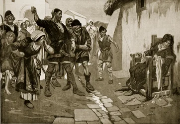 De koekstoel in Normandische tijden, illustratie uit 