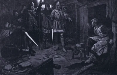 De gevangenneming van William Wallace AD1305 (litho)