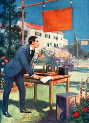 Draadloze telegrafie, een van Marconi