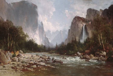 Uitzicht op Yosemite Valley, 1885