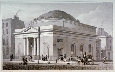 Albion Chapel, Londen, ca. 1827.