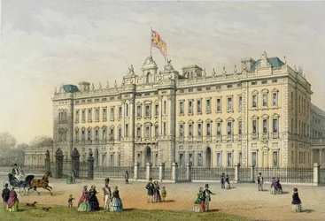 Buckingham Palace, gegraveerd door Bachelier, pub. 1854
