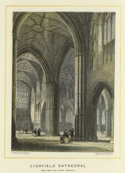 Kathedraal van Lichfield, zicht vanaf het noordelijk transept