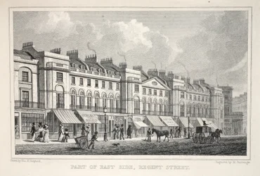 De oostkant van Regent Street, uit 