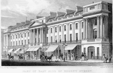 Een deel van de oostkant van Regent Street, Londen