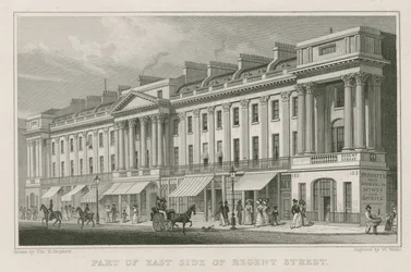 Een deel van de oostkant van Regent Street, Londen