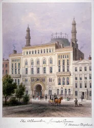 Het Alhambra, Leicester Square, Westminster, Londen, ca. 1858