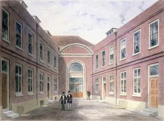 De Binnenplaats van Girdlers Hall Basinghall Street, 1853