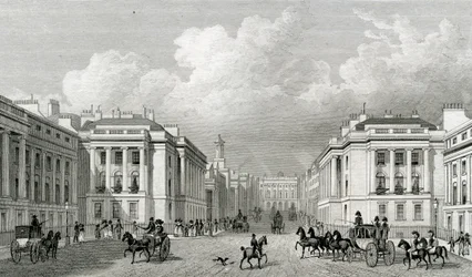 Waterloo Place en een deel van Regent Street, pub.1828