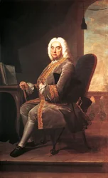 Portret van Duits-Engelse componist George Frideric Handel (1685-1759)