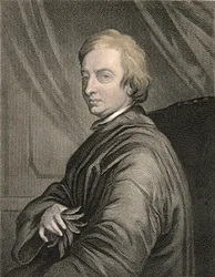 Portret van John Dryden (1631-1700) gegraveerd door Charles Edward Wagstaff, uitgegeven door William Mackenzie