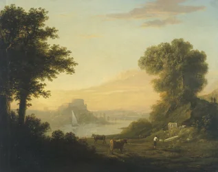 Klassiek landschap met een rivier