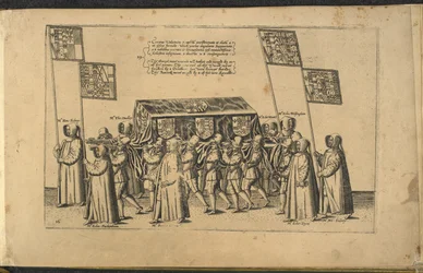 De begrafenis van Sir Philip Sidney, gegraveerd door Theodore de Brij