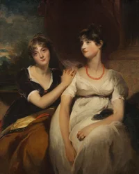 Portret van Charlotte en Sarah Carteret-Hardy, 1801