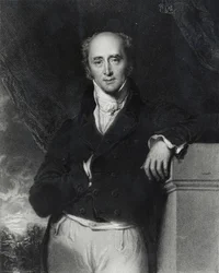 Portret van de zeer eerbiedwaardige Charles Grey, graaf Grey, gegraveerd door J. Cochran