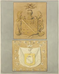 Wapenschilden op de Deur in Langton Mansion, aan de Achterkant