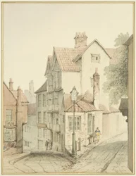 Hoek van Trenchard Lane en Steep Street