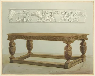 Raadstafel in de Grote Kamer van de Munt, nu St Peter