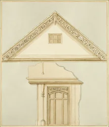 Deur en bargplanken van het huis van Robert Adams