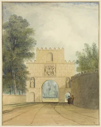 Noordzijde van de poort bij Arno