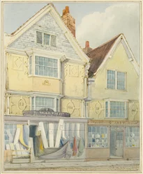 Twee oude Huizen aan de Noordzijde van Castle Street