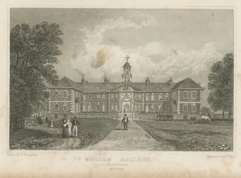 Mensen op het terrein van Morden College