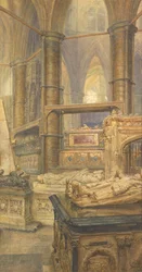 De graven van Hendrik III en koningin Eleanor, Westminster Abbey, 1904