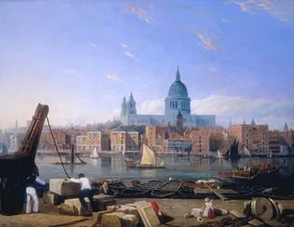 De stad vanaf Bankside