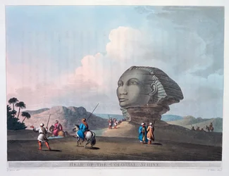 Hoofd van de Kolossale Sfinx, Gizeh, Egypte, 1801