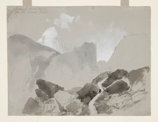 Achterkant van de Zuidkoepel vanaf het Nevada-pad, Yosemite