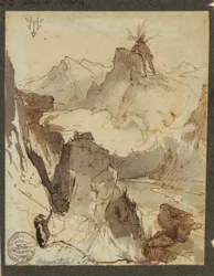 Tekening, Hiawatha ziet Mudjekeewis, 1870-75