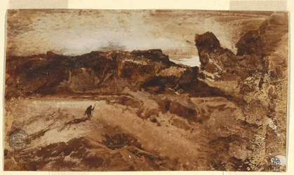 Tekening, In de woestijn, Arizona, 1878
