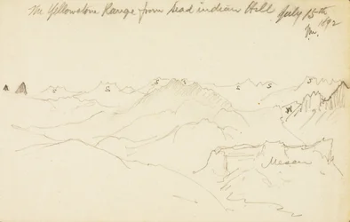 De Yellowstone Range vanaf Dead Indian Hill