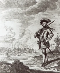 Kapitein Henry Morgan bij de plundering van Panama in 1671, ca. 1734