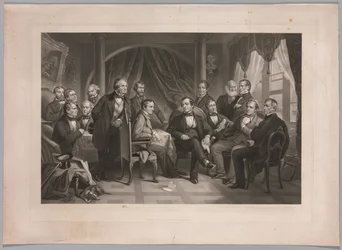 Washington Irving en zijn Literaire Vrienden in Sunnyside, 1864
