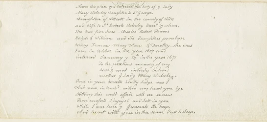 Colwich - Wolseley Monument inscriptie