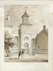 Fazeley Chapel: pen en was tekening