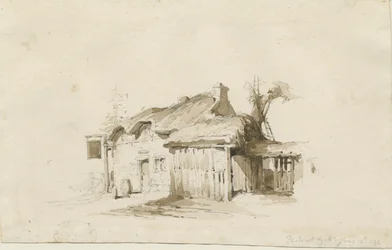 Fradswell - Cottage op de heide: potlood- en wasttekening