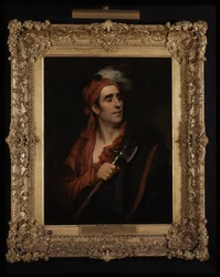 Portret van het indiaanse opperhoofd Tyroninhokarawen, in het Britse leger bekend onder de naam kapitein (nu majoor) Norton (olieverf op doek)