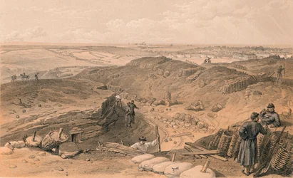 Sloot van de Malakoff, Batterij Gervais, en Achterkant van Redan, 1856
