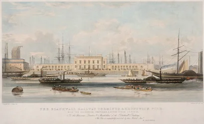 Het Blackwall Railway Terminus en Brunswick Pier, Blackwall, Poplar, Londen