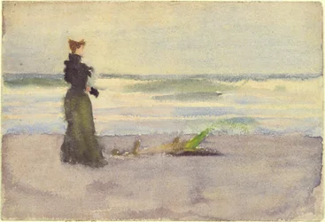 Vrouw op het strand