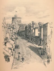 Grote Toren van Windsor Castle vanaf Peascod Street, 1902
