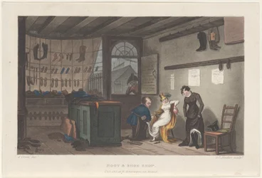 Boot & Shoe Shop, uit Poetical Sketches of Scarborough, 1813