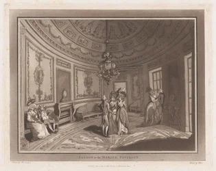 Salon in het Marinepaviljoen Een Excursie naar Brighthelmstone, 1 juni 1790