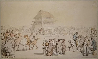 Een drukke racebijeenkomst